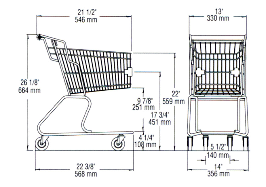 Shopping Cart Standard Size